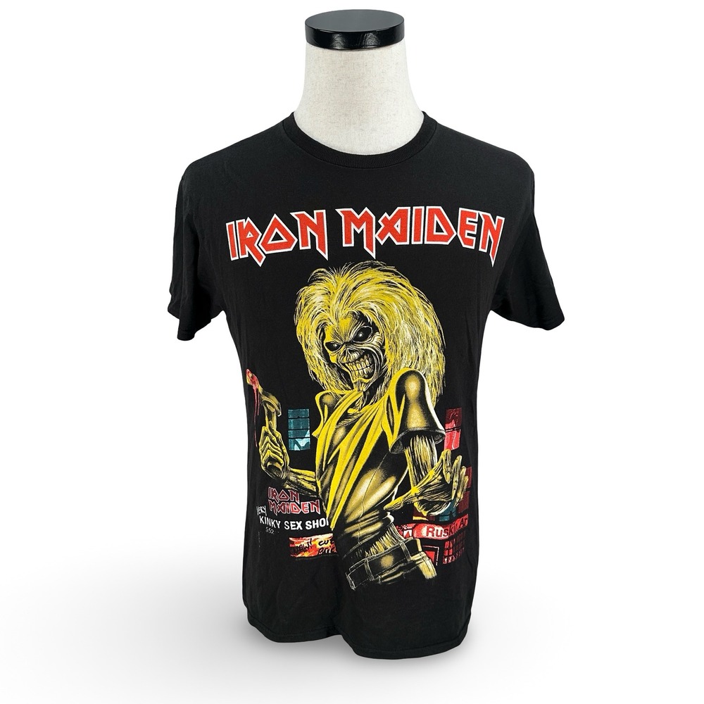 Iron Maiden Book of Souls World Tour 2017 Mens Black Graphic Band T-Shirt Medium